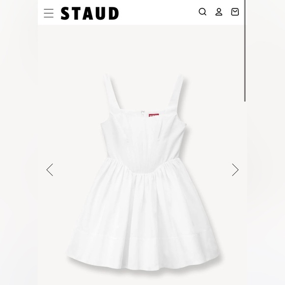 STAUD Landscape Dress White - Picture 1 of 11
